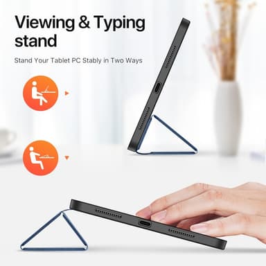 DUX DUCIS Domo iPad Pro 11 (2024) Kolminkertainen jalusta - Sininen