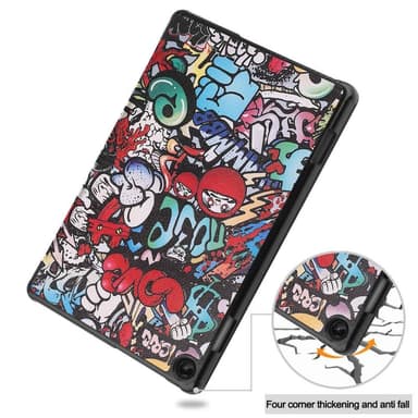 Lenovo Tab M10 (Gen 3) kolminkertainen jalustan kansi - Graffiti