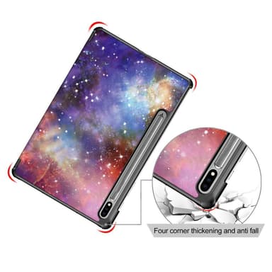 Kolmen taittotelineen älykotelo Samsung Galaxy Tab S7 FE/Tab S7 Plus/Tab S8+ -puhelimelle