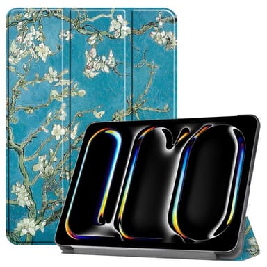 iPad Pro 11 (2024) Kotelo Auto Herää / Nuku Kolminkertainen Taittojalusta Tabletin Suoja - Blossom