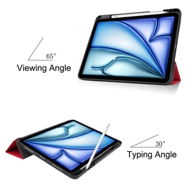 iPad Air 11 (2024) Kolminkertainen Teline Tabletin Suojakuori Kynäpidikkeellä