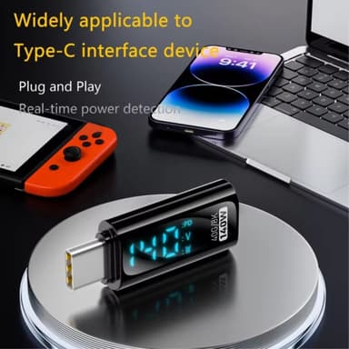 iPhone-sovittimelle naaras-USB-C-uros nopea lataustiedot