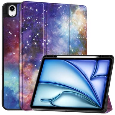 iPad Air 13 (2024) Kolminkertainen Teline Tabletin Suojakuori Kynäpidikkeellä - Galaxy