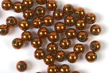 Plastpärlor 8mm 500g, Koppar