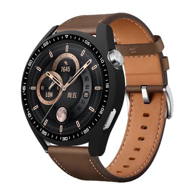 Huawei Watch GT 3 46mm kellon kotelon kehys karkaistulla lasilla musta