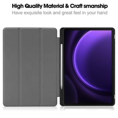 Kolmen taittotelineen älykotelo Samsung Galaxy Tab S9 / S9 FE -puhelimelle