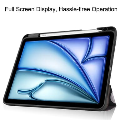 iPad Air 11 (2024) Kolminkertainen Teline Tabletin Suojakuori Kynäpidikkeellä - Don't Touch