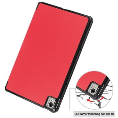 Nokia T21 Tri-fold Stand Wake/Sleep Cover Tablet-kotelo - Punainen