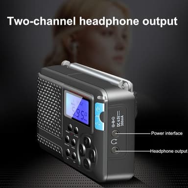 SY-7700 Retro AM/FM/SW/TV Täysikaistainen radio LCD-näyttöradio