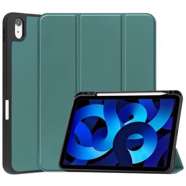 Kolminkertainen telinekotelo iPad 10.9: lle (2022) Tablet Cover Kynäpaikka -