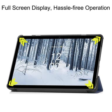 Nokia T21 Tri-fold Stand Wake/Sleep Cover Tablet-kotelo - Sininen