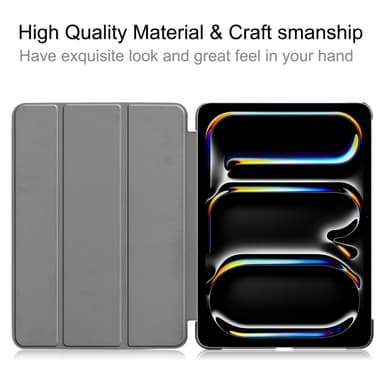 iPad Pro 11 (2024) Kotelo Auto Herää / Nuku Kolminkertainen Taittojalusta Tabletin Suoja - Musta