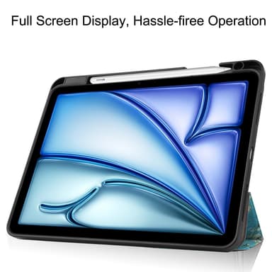 iPad Air 11 (2024) Kolminkertainen Teline Tabletin Suojakuori Kynäpidikkeellä - Blossom