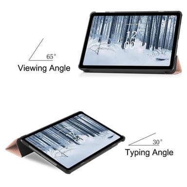 Nokia T21 Tri-fold Stand Wake/Sleep Cover tablettikotelo - Ruusukulta