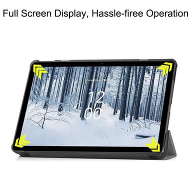 Nokia T21 Tri-fold Stand Wake/Sleep Cover Tablet-kotelo - Harmaa