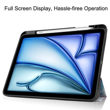 iPad Air 11 (2024) Kolminkertainen Teline Tabletin Suojakuori Kynäpidikkeellä - Galaxy