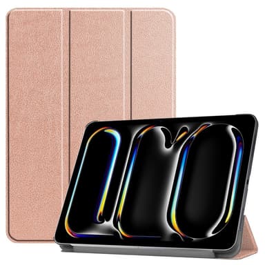 iPad Pro 11 (2024) Kotelo Auto Herää / Nuku Kolminkertainen Taittojalusta Tabletin Suoja - RoseGold