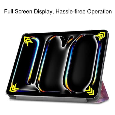 iPad Pro 11 (2024) Kotelo Auto Herää / Nuku Kolminkertainen Taittojalusta Tabletin Suoja - Galaxy
