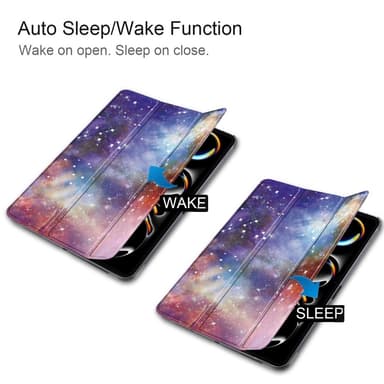 iPad Pro 11 (2024) Kotelo Auto Herää / Nuku Kolminkertainen Taittojalusta Tabletin Suoja - Galaxy