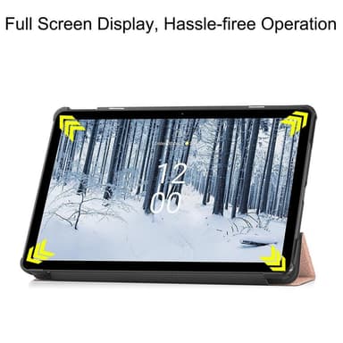 Nokia T21 Tri-fold Stand Wake/Sleep Cover tablettikotelo - Ruusukulta