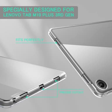 Lenovo Tab M10 Plus (Gen 3) -TPU kirkas himmeä tablettikotelo
