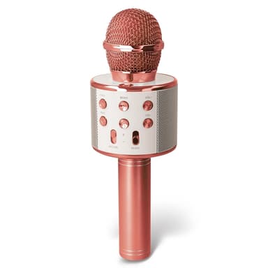 Forever BMS-300 Lite Bluetooth-karaokemikrofoni, jossa on kaiutin, ruusukultaa