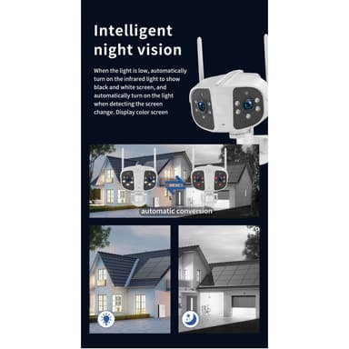 Kameran ulkovalvonta Panorama Motion Detector Night Vision