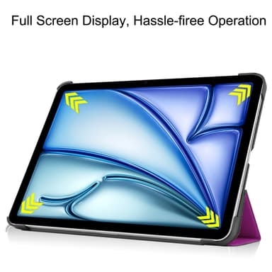 iPad Air 11 (2024) Kotelo Auto Herää / Nuku Kolminkertainen Taittojalusta Tabletin Suoja - Violetti