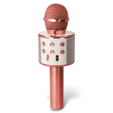 Forever BMS-300 Lite Bluetooth-karaokemikrofoni, jossa on kaiutin, ruusukultaa