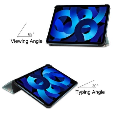 Kolminkertainen telinekotelo iPad 10.9: lle (2022) -tabletin kansi - yksisarvinen
