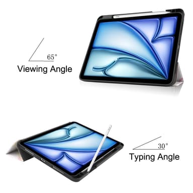 iPad Air 11 (2024) Kolminkertainen Teline Tabletin Suojakuori Kynäpidikkeellä - Girl