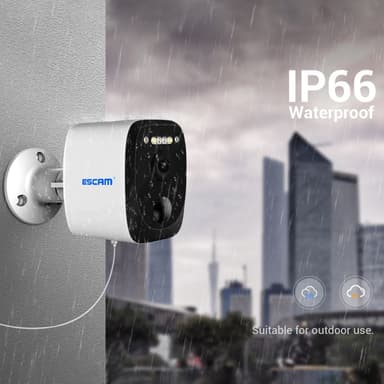 ESCAM QF370 3MP WiFi-kamera PIR Night Vision IP-kamera aurinkopaneeli