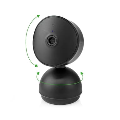 Nedis SmartLife Sisäkamera | Wi-Fi | Full HD 1080p | Kääntö/kallistus | MicroSD (ei sisälly) / Onvif / Pilvipalvelutallennus (valinnainen) | Liiketunnistimella | Yökuvaus | Musta