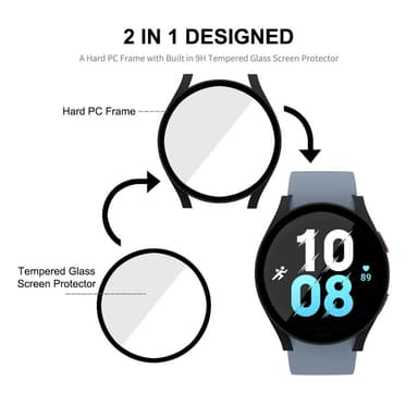 Samsung Galaxy Watch5 40mm ENKAY HAT PRINCE kellon kotelo+karkaistu lasi