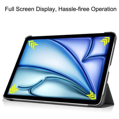 iPad Air 11 (2024) Kotelo Auto Herää / Nuku Kolminkertainen Taittojalusta Tabletin Suoja - Harmaa
