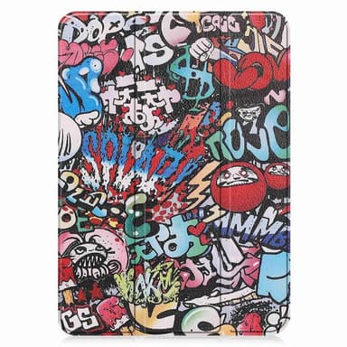 Kolminkertainen telinekotelo iPad 10.9: lle (2022) -tabletin kansi - Graffiti