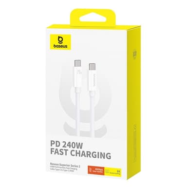 BASEUS Superior 1 M pikalatauskaapeli 240 W USB-C - USB-C