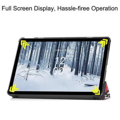 Nokia T21 Trifold Stand Sleep Wake -tabletin suojakotelo - Graffiti