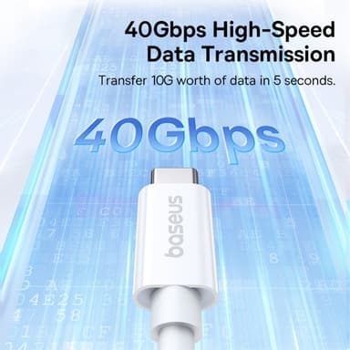 BASEUS Superior 1 M pikalatauskaapeli 240 W USB-C - USB-C