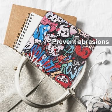 Nokia T21 Trifold Stand Sleep Wake -tabletin suojakotelo - Graffiti