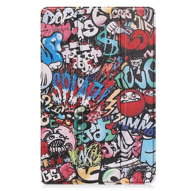 Nokia T21 Trifold Stand Sleep Wake -tabletin suojakotelo - Graffiti