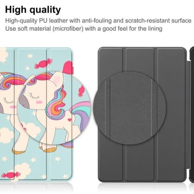 Nokia T21 Trifold Stand Sleep Wake -tabletin suojakotelo - Yksisarvinen