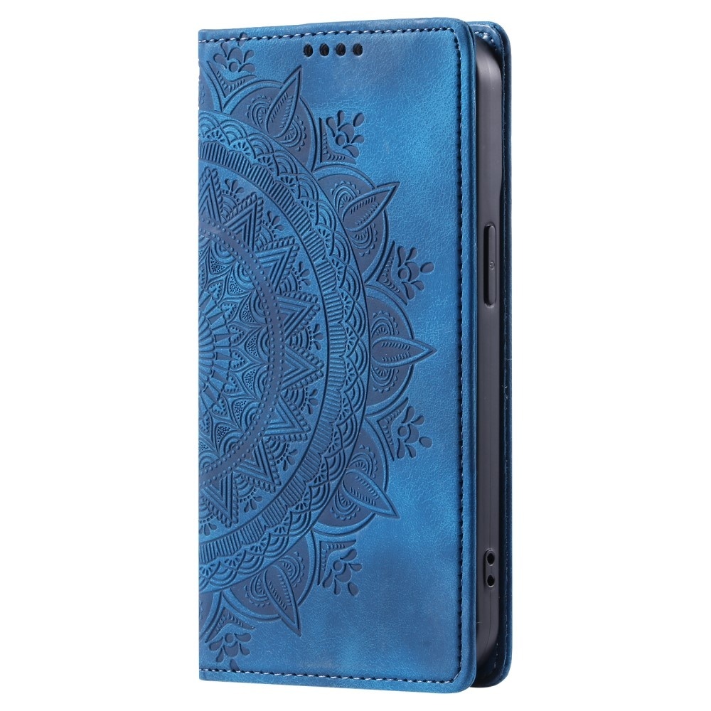 Samsung Galaxy S25 -lompakkokotelon kuoren kuoren Mandala-kukkakuvio