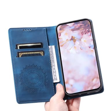 Samsung Galaxy S25 -lompakkokotelon kuoren kuoren Mandala-kukkakuvio