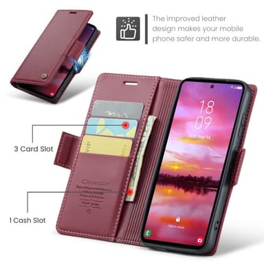 CASEME Retro Lompakkokotelo Samsung Galaxy S25