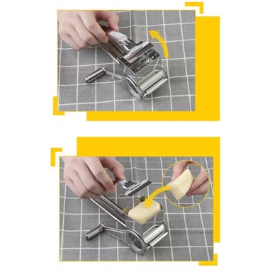 Käsin pyörivä pyörivä raastin Slicer Juustoraastin ruostumatonta terästä