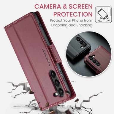 CASEME Retro Lompakkokotelo Samsung Galaxy S25