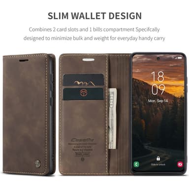 CASEME Retro Lompakkokotelo Samsung Galaxy S25+ (S25 Plus)