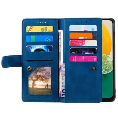 Samsung Galaxy S25 5G Kuori Vetoketjutaskulla ja 9 Korttipaikalla