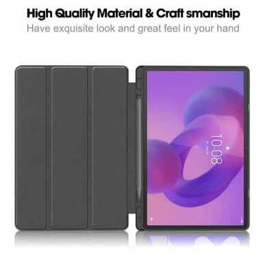 Lenovo Idea Tab Pro Case Tri-Fold jalustan suojus kynätelineellä - Tummansininen